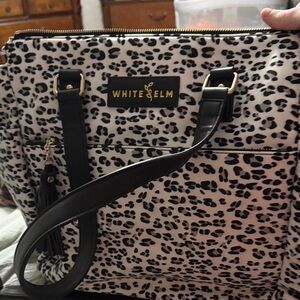 White Elm Black and White Leopard bag